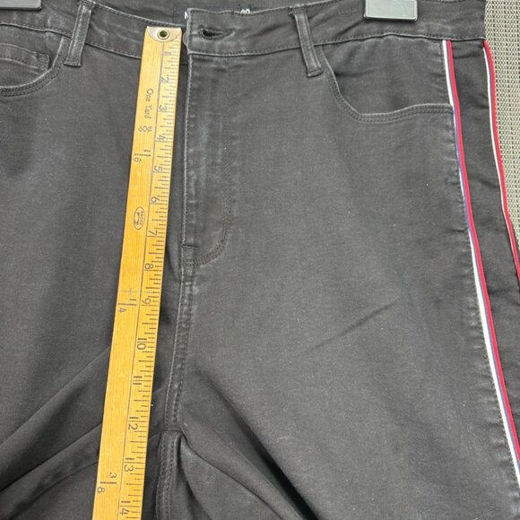 Cello womens Black Skinny Jeans With Red & White Side Stripes - Size 20 - Picture 6 of 10